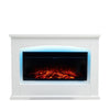 34inch Electric Fireplace Surround Suite Fire Heater with 7 Color LED Mood Light