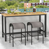Outdoor Backless Bar Chairs Metal Bar Height Bistro Stools Patio Bar Stools Set