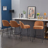 2X Breakfast Bar Stools Thickened Pad Linen Dining Chairs for Counter Kitchen
