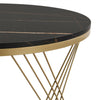 Coffee Table Round Nest of Tables Set of 2, Metal Side Table with Drawer Storage