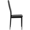 Set of 6 Dining Chairs Padded Seat High Back Dining Side Chairs PVC Leather