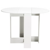 Drop Leaf Dining Table Space Saving Folding Kitchen Desk White Modern Compact