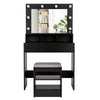 Vanity Table Set Modern Dresser Large Makeup Dressing Desk w/ Lighted Mirror