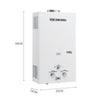 10L Portable Tankless Gas Water Heater LPG Propane Instant Boiler Outdoor Shower
