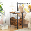 HOOBRO Nightstand Side Table Slim Bedside Table End Table with 2 Drawer