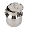 35L Stainless Steel Milk Churn Can Bucket Container Ghee Pot+handle+Sealed lid