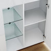 High Gloss White RGB LED Sideboard Cabinet Storage Doors Living Room Cupboard