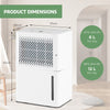 12L/D Portable Home Dehumidifier Quiet Electric Dehumidifier with 24H Timer