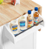 Rolling Kitchen Island Cart on Wheels with Drop-Leaf Countertop and 4 Drawers