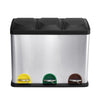 Recycling Bin, 3 x 20 L Triple Kitchen Bin