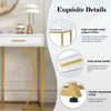 Modern Luxury Entryway Console Table Side Table with Storage Drawer Metal Legs