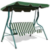 Garden Patio Metal Swing Chair 3 Seater Hammock Bench Swinging Cushioned Seat