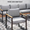 9 Seater Outdoor Corner Sofa Set with Wide and Deep Seats Natural