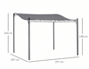 3m x 3m Gazebo Garden Pergola Canopy Sun Shade Shelter Soft Top