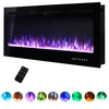 LED Fireplace Media Wall Fire Wall Mounted / Standing Electric Heater 40-100in