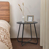 Small Round Side End Table Nightstand Iron Coffee Tea Desk Living Room Furniture