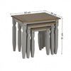 Corona Nest of Tables Grey Wax Piccolo Solid Pine 3 Living by