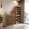 Retro 4 Tier Bamboo Shoe Rack Storage Shelf Unit Cabinet Entryway Shoe Organizer