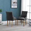 1/2/4/6 Dining Chairs Armchair High Back Linen/Velvet Upholstered Wood Legs Home