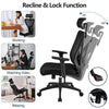 Office Desk Chair Ergonomic Computer Chair w/ Adjustable Lumbar Headrest Black