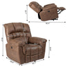 Large PU Electric Lift Rise Recliner Chair Massage Heat Armchair For Disabled