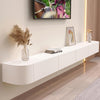 200cm Floating TV Stand Wall Mounted TV Shelves With Door TV Media Console White