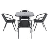 Garden Bistro Patio Furniture Set Folding Table Chairs Outdoor Indoor Rattan NEW