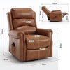 Recliner Armchair Electric Lift & Tilt Assist Chair Faux Leather Grey Mocha