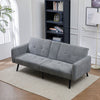 Sofa Bed Chenille Fabric w Cup Holders 3 Seater Click Clack Living Room Recliner