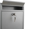 Lockable Metal Secure Mailbox Letter Post Box Wall Hanging Garden Gate Ornament