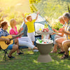 30L Patio Ice Cooler All-weather Cool Bar Table w/ Extendable Tabletop Party