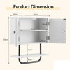 Bathroom Space Saving Storage Cabinet w/ Double Doors-White
