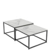 FATIVO Nest Square Marble Coffee Table Accent Furniture Center Table Stand Home