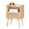 Rattan Bedside Cabinets With Natural Cane Side Tables For Living Room Bedroom