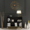 Modern Sideboard I 100cm I Black I Fluted Fronts I Gold Legs I Storage Cabinet