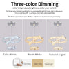 3-sided Crystal Chandelier LED Ceiling Light Height Adjustable Pendant Lamp 58W