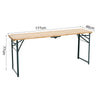 177cm Long Wooden Folding Garden Table Outdoor Picnic Table Beer Table UK