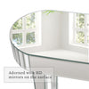 Luxury Glass Crystals Console Table Vanity Desk Mirrored Entryway Side End Table