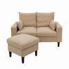 Panana 2 Seats Loveseat Couch Sofa Ottoman Upholstered Furniture for Small Space