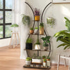 Large Plant Stand 5 Tier Vase-Shape Metal Flower Pot Planter Corner Shelf Rustic