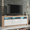 160cm TV Unit I Sideboard Cabinet I White High Gloss Doors I Free LED