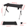 Computer Gaming Desk PC Table Metal Frame w/ LED Light Cup Holder Headphone Hook