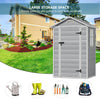 Plastic Outdoor Garden Tool Shed 4.4 X 3.4ft Plant Bike Storage Shed House Cabin