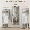Rectangle Wall Full Length Mirror Crushed Diamond Crystal Bevelled Full Body