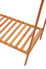 Heavy Duty Wooden Clothes Rail Rack Garment Hanging Stand Corner Open Wardrobe
