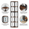 Tribesigns 67 inch Tall Corner Shelf, 6 Tier Rustic Corner Bookshelf