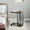 Removable Side Table With Wheels and USB Port End Table Beside Sofa Nightstand