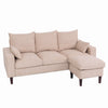 Modern L-Shaped Corner Sofa 2 3 Seater Armchair Couch With Footstool