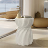FATIVO Concrete Accent Side Table Lightweight Twist End Table Work Desk Backyard