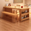 New Dining Table with Storage Cabinet Kitchen Table W/ Side Cupboard Wooden Desk